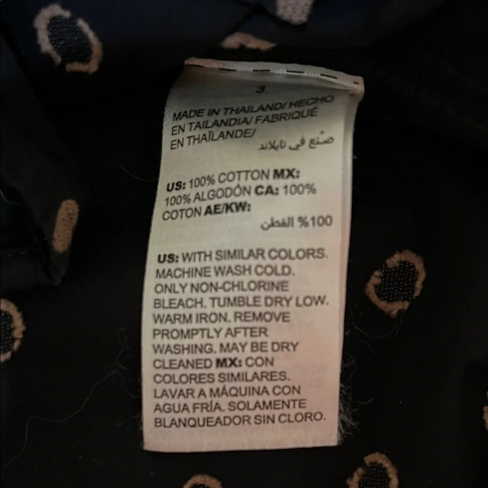 Chico's Black Blouse with Gold Dots and White Blouse with Black Stripes - Picture 5 of 11